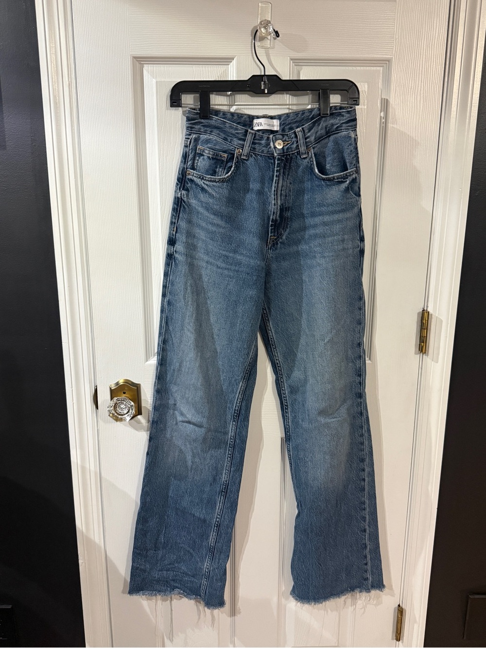 Zara High-Rise Wide-Leg Women's Jeans Denim